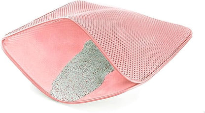WePet Cat Litter Mat, Kitty Litter Trapping Mat, Honeycomb Double Layer Mats, No Phthalate, Urine Waterproof, Easy Clean, Scatter Control, Catcher Litter Tray Box Rug Carpet