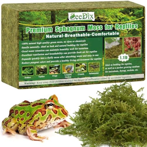 ZeeDix 1.1 lb Premium Sphagnum Moss for Reptiles
