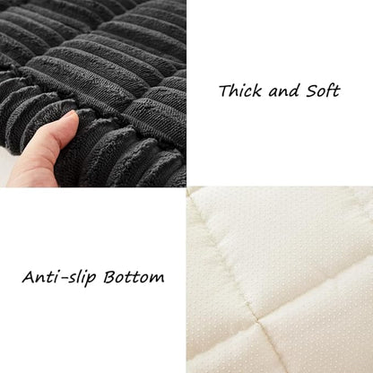 Awjcsv Dog Car Seat Cover for Back Seat, Dog Bed for Car, Fit for Backseat Extenders, Car Seat Protector, Nonslip Soft Durable for Cars Trucks and SUVs (Black, 24.8" x 54")