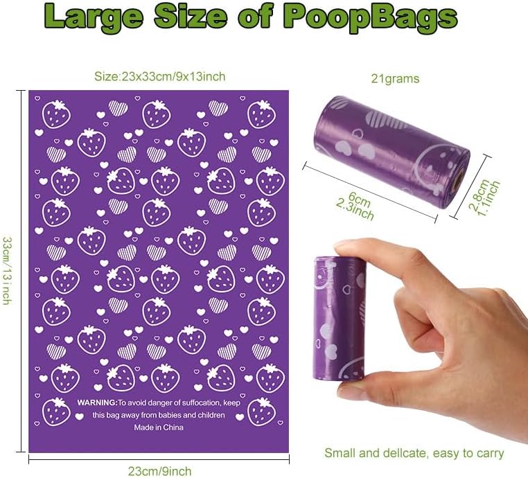 Dog Poop Bags with Dispenser Pet Waste Bags, 10 Rolls (150 Counts Total)