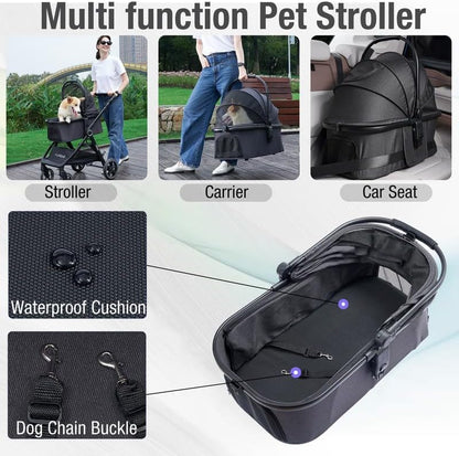 Tango Pet Stroller, 2 in 1 Dog Stroller for Small Medium Dogs