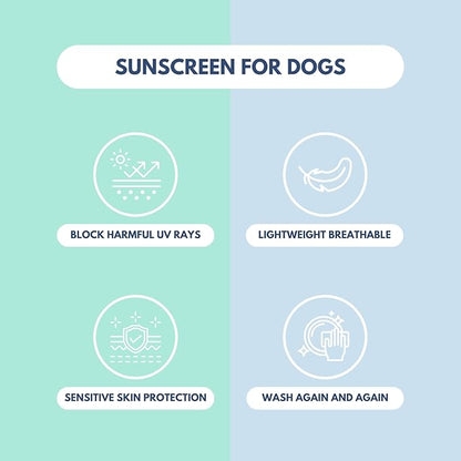 Spark Paws Sunblock Dog T-Shirt, SPF30 Protection, Lightweight Breathable Quick Dry for Dogs with Sensitive Skin - Blue & Mint (Set of 2) - 4XL