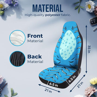 GENANY Kpop Blue Tiger Car Seat Covers Set of 2, Breathable Front Seat Covers for Truck Sedan SUV, Kpop Anime Car Accessories, Kpop Gift for Women Men