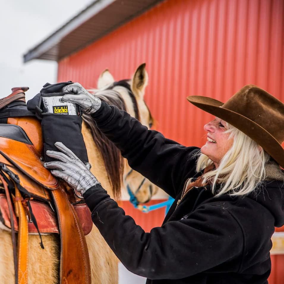 TrailMax Horse Horn Bags for Trail Riding – Medium & Large Western Saddle Horn Bags for Horses & Mules, Insulated Trail Gear with Secure Fit & Grab-and-Go Liners, Medium, Brown