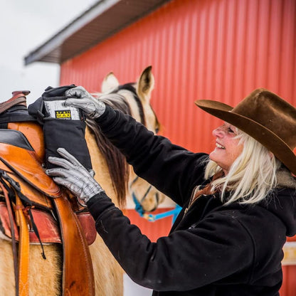 TrailMax Horse Horn Bags for Trail Riding – Medium & Large Western Saddle Horn Bags for Horses & Mules, Insulated Trail Gear with Secure Fit & Grab-and-Go Liners, Medium, Black