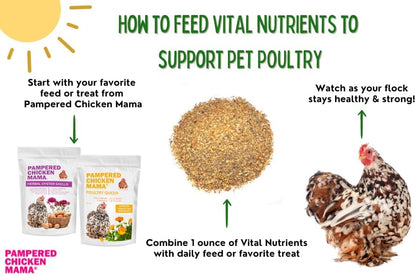 Vital Nutrients: Chicken Vitamins for Feed & Molting Supplement, Egg Booster, Poultry & Chicken Vitamins - Pampered Chicken Mama (5 pounds)
