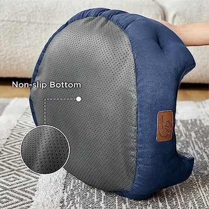 Bedsure Small Dog Bed Washable,Round Cat Beds for Indoor Cats,20in Navy