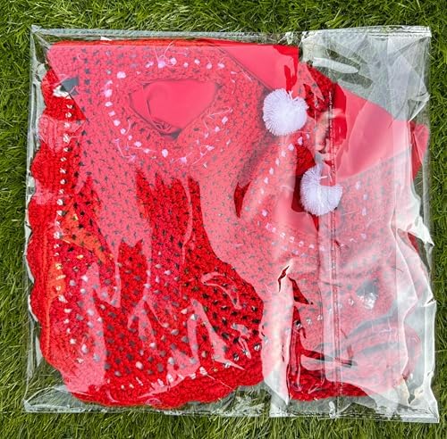 Horse Ear Bonnet Santa Claus Double Hats Fly Hood Ear Net Fly Veil Gift for A Christmas Equestrian Tack Equine (Printing, Horse/Full)