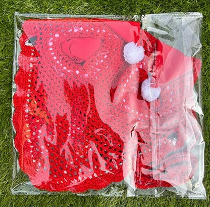 Horse Ear Bonnet Santa Claus Double Hats Fly Hood Ear Net Fly Veil Gift for A Christmas Equestrian Tack Equine (Embroidery, Horse/Full)