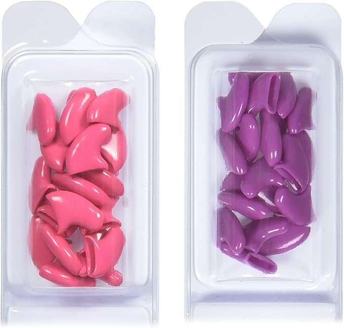 Kitty Caps Nail Caps for Cats, Hot Purple & Hot Pink - Safe, Stylish & Humane Alternative to Declawing Stops Snags & Scratches, Medium (9-13 lbs), 40 Count - 3 Pack