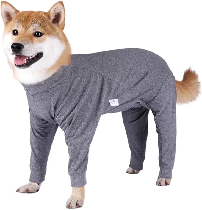 Xqpetlihai Dog Onesie Surgery Recovery Suit for Medium Large Dogs Recovery Shirt for Abdominal Wounds or Skin Diseases Bodysuit Dogs Pajamas (G,S)
