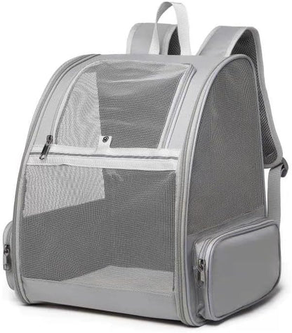 Ventilated Cats Dogs Rabbits Carrier Backpack for Small Pets and Puppies – Perfect for Outdoor Adventures and Vet Visits, Ultimate Comfort On-The-Go (Grey)