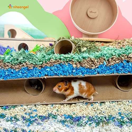 Niteangel Creative & Composable Hamster Tunnel - DIY & Build Unique Tube Burrow as Hideout for Small Sized Animals Like Hamsters Mouse Gerbils Mice (Half Tunnel Set)