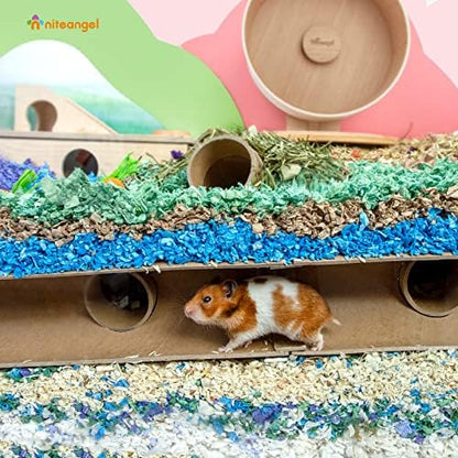 Niteangel Creative & Composable Hamster Tunnel - DIY & Build Unique Tube Burrow as Hideout for Small Sized Animals Like Hamsters Mouse Gerbils Mice (Half Tunnel Set)