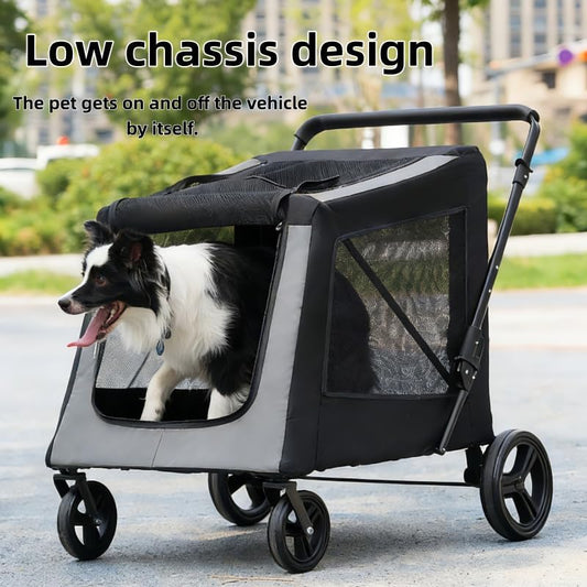 Large Dog Stroller for Large Dogs, Pet Stroller Up to 130lbs