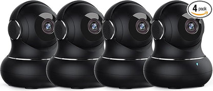 litokam 2K Indoor Security Camera, Cameras for Home Security with 360°Motion Detection, WiFi Baby Monitor for Baby/Elder/Dog, Pan/Tilt Pet Cam with Phone APP, IR Night Vision, 2-Way Audio, 4 Pack