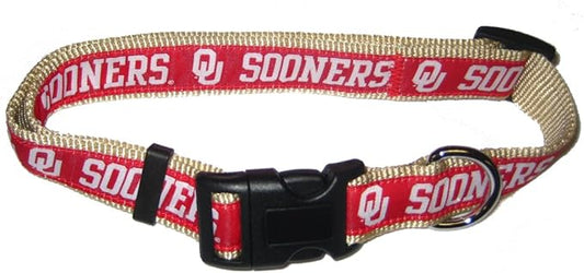 Mirage Pet Products Oklahoma Sooners Collar for Dogs and Cats, Small