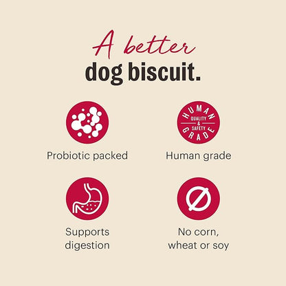 The Honest Kitchen Human Grade Dog Treats Goat's Milk N' Cookies: Slow Baked with Peanut Butter & Honey, 8 oz Bag
