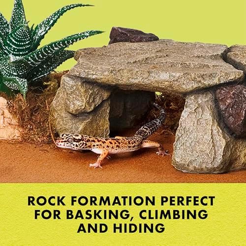 Zilla Shale Rock Den, Naturalistic Reptile Rock Décor, Medium