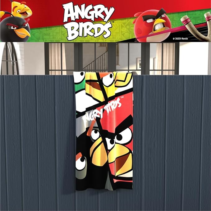 Collectibles Angry Birds Super Soft Cotton Bath/Pool/Beach Towel, 60 in x 30 in, (100% Officially Licensed Product) by Franco