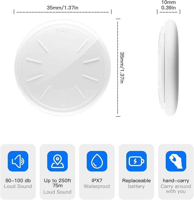 Car GPS Tracking Device for Vehicles,Cars etc,2PCS Real Time Mini Hidden Car GPS Tracker for Vehicles with Waterproof Case, Vehicles Tracker Works with Find My (iOS Only), No Monthly Fee