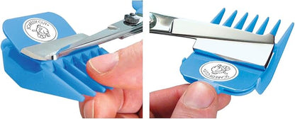 Scaredy Cut Silent Clipper + Dematting Comb Pet Grooming Kit, Blue, Right-Handed 17pc RH + Dematting, Blue