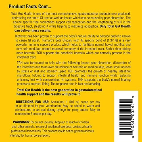 Ramard Total Gut Health Equine Digestive Support - Equine Gut Health Supplement Probiotics for Horses, Healthy Gut Vitamins, Gastric Relief, Optimum Digestive Health for Horses 6.75 lbs,180-Day Supply