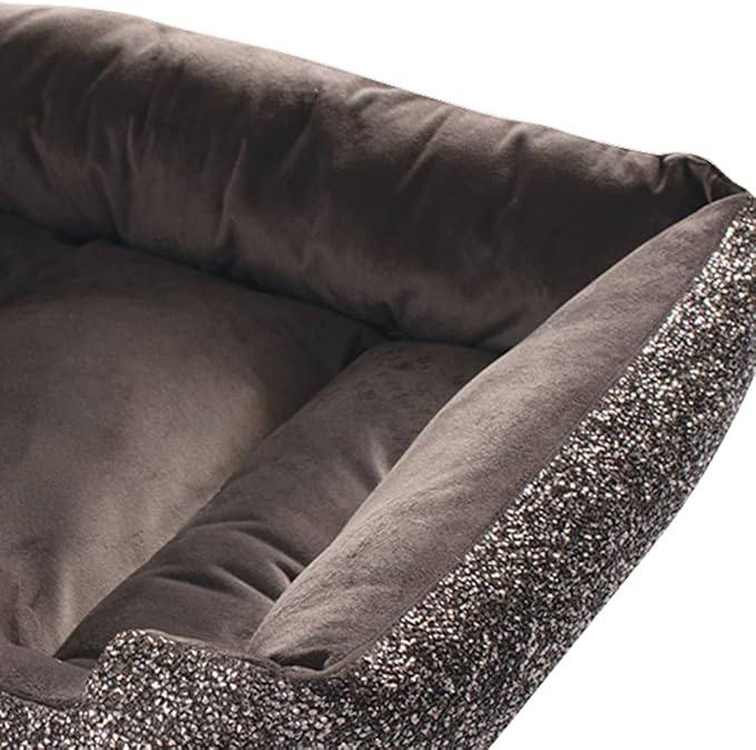Sparkles Home Pet Bed, Sparkling Rhinestones, Soft, Comfortable Velvet, for Lounging Dogs, Cats, Pets, Charcoal, Large, Sold Individually