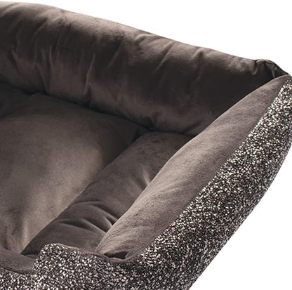 Sparkles Home Pet Bed, Sparkling Rhinestones, Soft, Comfortable Velvet, for Lounging Dogs, Cats, Pets, Charcoal, Large, Sold Individually