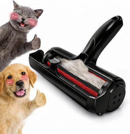 Pet Hair Remover Original Size Reusable Lint Roller for Cat & Dog Hair on Furniture, Couch, Carpet, Car, Rugs & Bedding Portable, Eco-Friendly Black