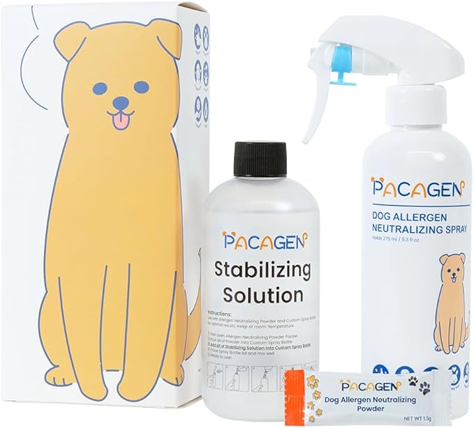 Pacagen Dog Allergen Neutralizing Spray for Humans - Perfect for Home Use, Immediate Results, Easy to Use, and Pet Friendly - A Few Sprays Away from A Clear Day