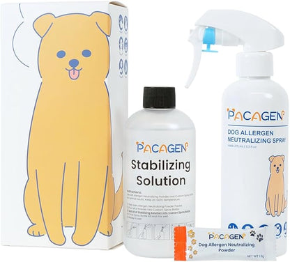 Pacagen Dog Allergen Neutralizing Spray for Humans - Perfect for Home Use, Immediate Results, Easy to Use, and Pet Friendly - A Few Sprays Away from A Clear Day
