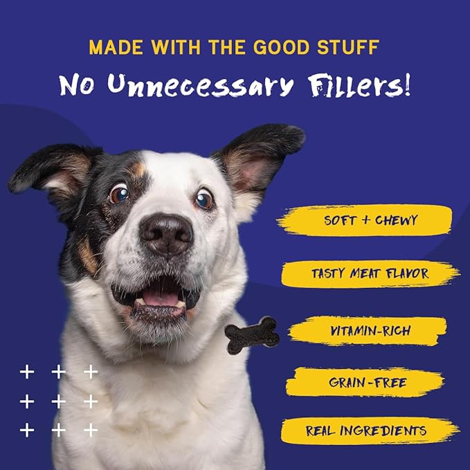 PupGrade Daily Multivitamin for Dogs – All-in-One Supplement with Omega Fish Oil, Vitamins A, C, D, E & B Complex for Everyday Health – 30 Soft Chews