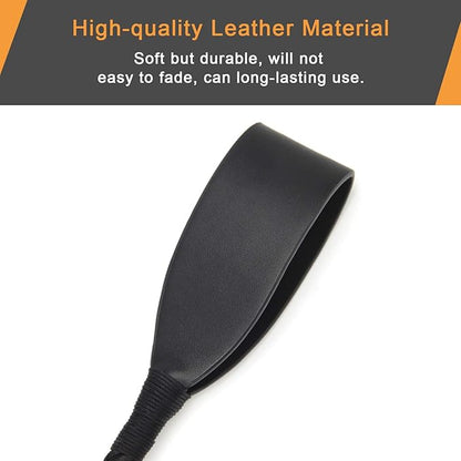 Coolrunner Riding Crop for Horse, 18 Inch Horse Whip with PU Leather Equestrianism Horse Crop Double Slapper Horse Whip Black Crops for Horses