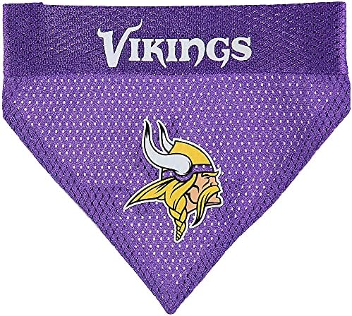 Pets First NFL DOG BANDANA - MINNESOTA VIKINGS REVERSIBLE PET BANDANA. 2 Sided Sports Bandana with a PREMIUM Embroidery TEAM LOGO, Large/X-Large. - 2 Sizes & 32 NFL Teams available