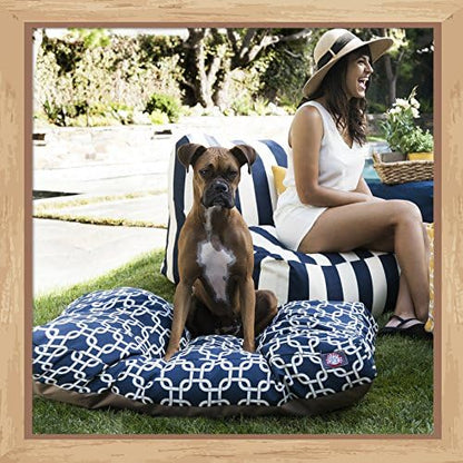 Majestic Pet Rectangular Dog Bed, X-Large, 50x42x5 in, Washable, Black