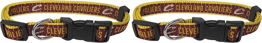 New & Improved Pets First NBA Cleveland Cavaliers Dog & Cat Collar, Size Large Basketball Team Collar (Pack of 2)