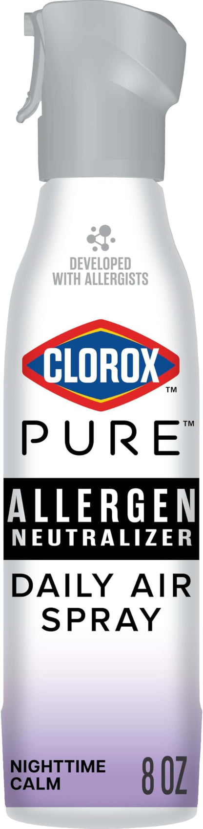 Clorox PURE Allergen Neutralizer Daily Air Spray, Nighttime Calm, 8 Ounces