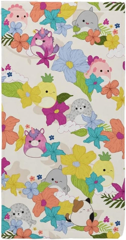 Franco Collectibles Squishmallows Super Soft Cotton Bath/Pool/Beach Towel, 60 in x 30 in, (Official Licensed Squishmallows Product)