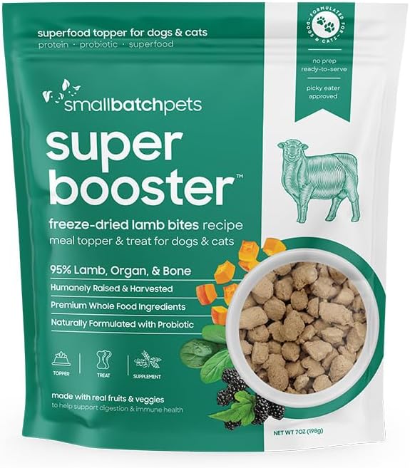 smallbatch Freeze Dried Dog Treat or Topper with Probiotics, Lamb 7oz