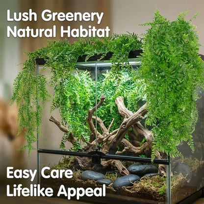 RAINFLOW 2PCS Fake Hanging Plants - Artificial Reptile Habitat Vines