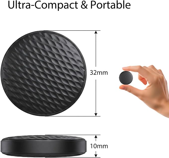 Mini GPS Tracker for Vehicles No Subscription (iOS Only) - 2 Pack | Car Tracker Tag with Audio, Hidden Tracking Device Work with Find My for Kids, Dogs, Key, Luggage