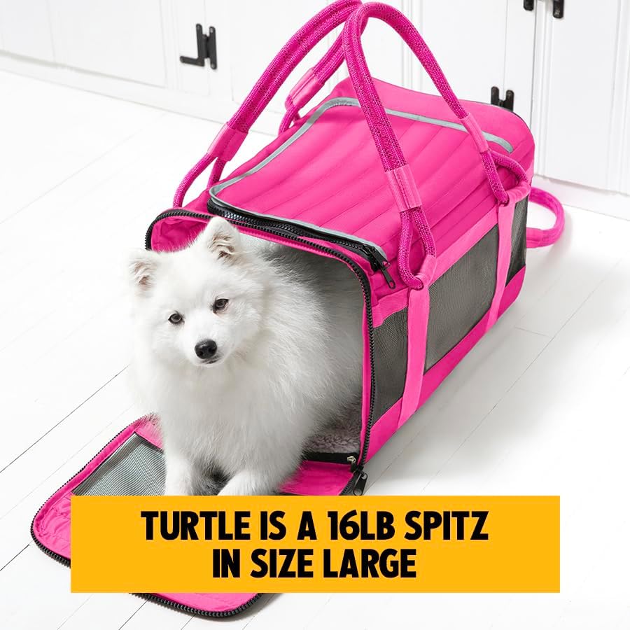 ROVERLUND Airline-Compliant Pet Carrier | Includes Leash | for Pets up to 20lbs