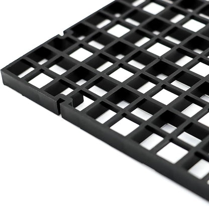 ALEGI 24 Pcs Aquarium Fish Tank Divider Plastic Egg Crate Aquarium Filter Bottom Tray Grid Isolation Board Partition Net Pane Separator (S 24pcs Black)