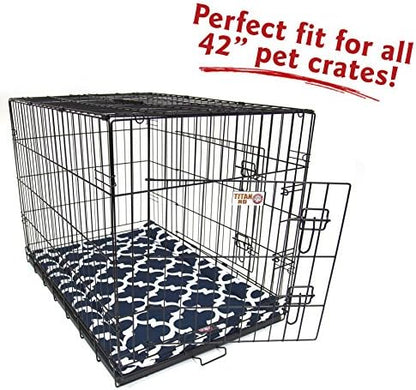 42" Trellis Navy Blue Crate Dog Bed Mat By Majestic Pet Products