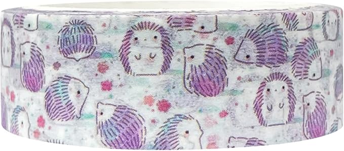 allydrew Washi Masking Tape, 15mm x 5M, Hedgehogs