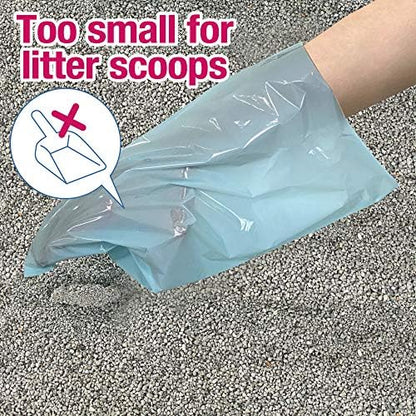 BOS Amazing Odor Sealing Cat Waste Bags - Durable and Unscented [Size: S, Color: light blue] (90 count, Pack of 2) (180 Bags)★May be too small to get a litter scoop inside!