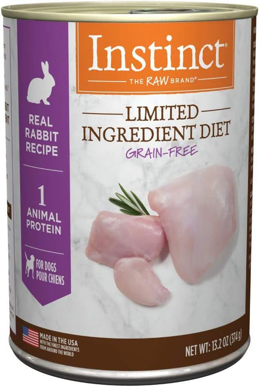 Instinct Limited Ingredient Diet, Wet Canned Dog Food, Grain Free - Real Rabbit, 13.2 Ounce (Pack of 6)