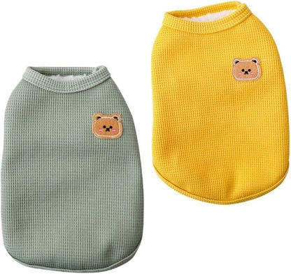 Fleece Cotton Dog Shirt Winter Warm Lightweight Pet T-Shirts Soft Breathable Stretchy Cats Dogs Tee Shirt Sleeveless Vest Dog Apparel for Medium Small Dog Clothes