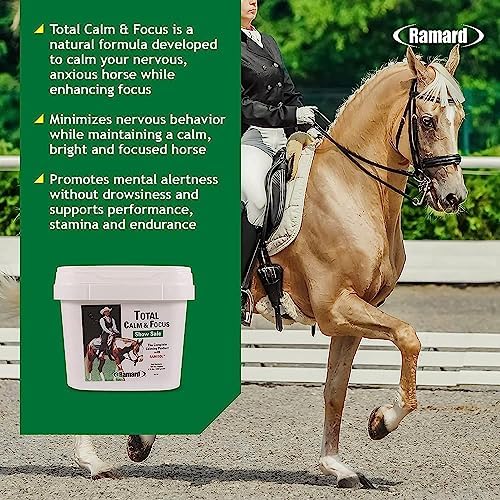 Ramard Total Calm and Focus for Horses Supplement - Magnesium & Calming Formula for Horse Show, Training, & Performance Mental Alertness Without Drowsiness, Show Safe, Perfect Prep for Horses - Pail